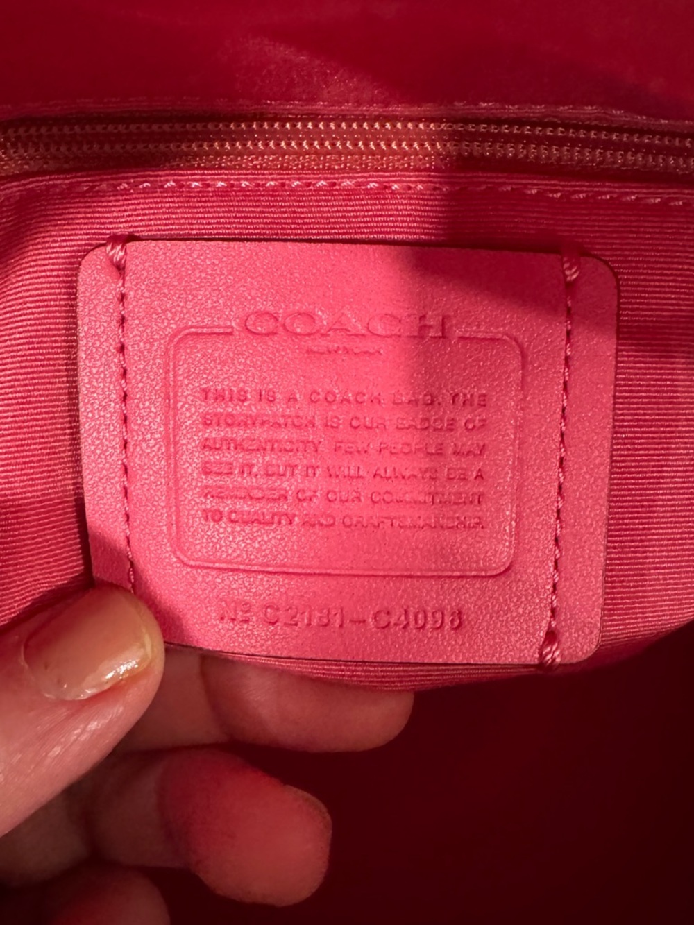 Coach Court Pink Travel Duffel with Front Pouch - Picture 16 of 16